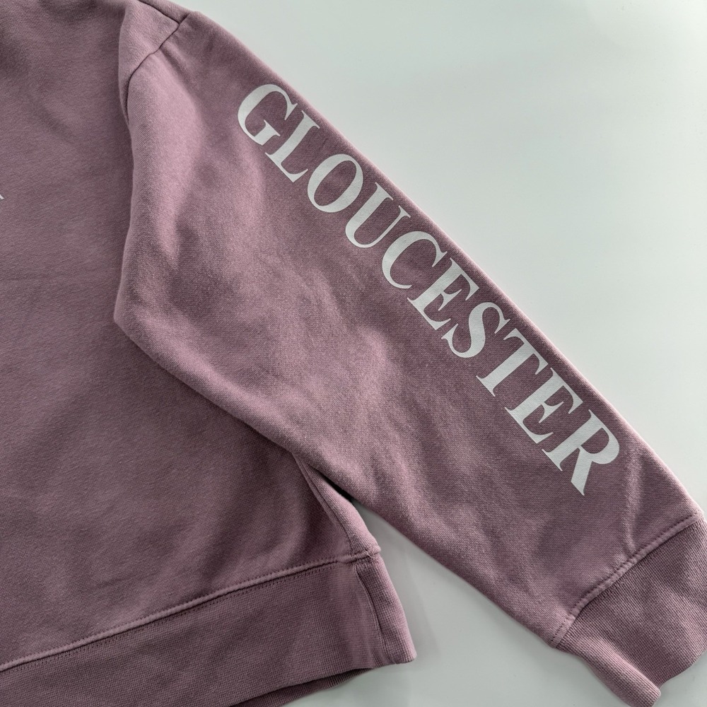 Cropped Coastal Preppy Logo Hoodie Sweatshirt XL Pastel Lobstercore New England - Picture 5 of 7